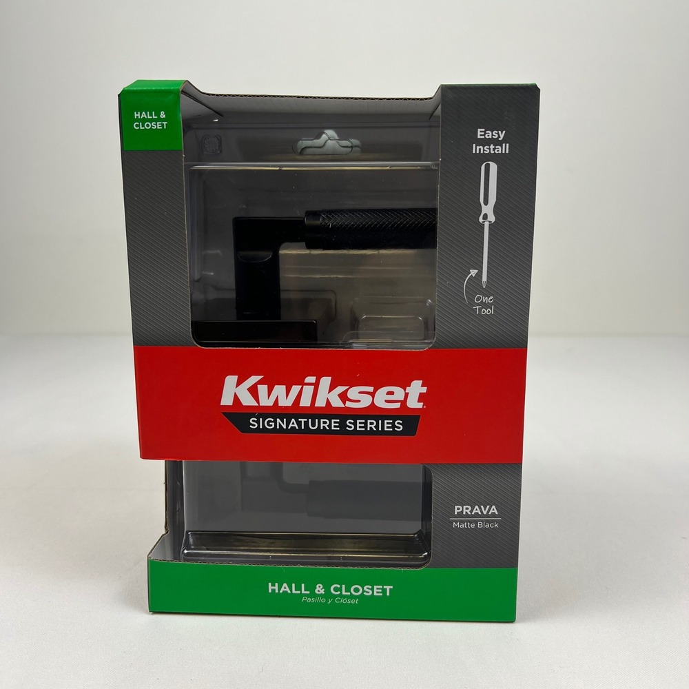 Kwikset Prava Door Lever Signature Series Matte Black Interior NEW 720PVL 514